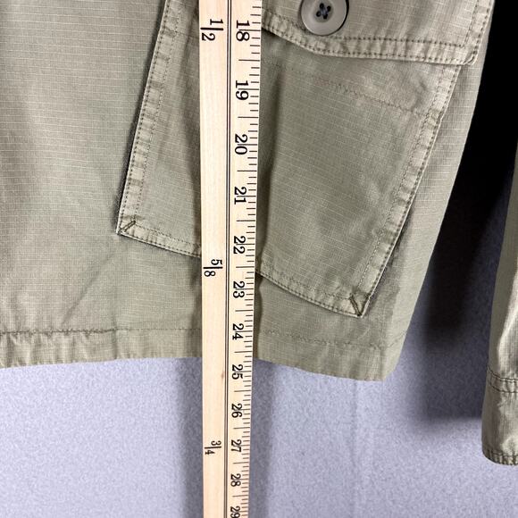 NSF Safari Blazer Jacket Womens Large Green Military Lightweight Cotton Utility - Picture 9 of 14